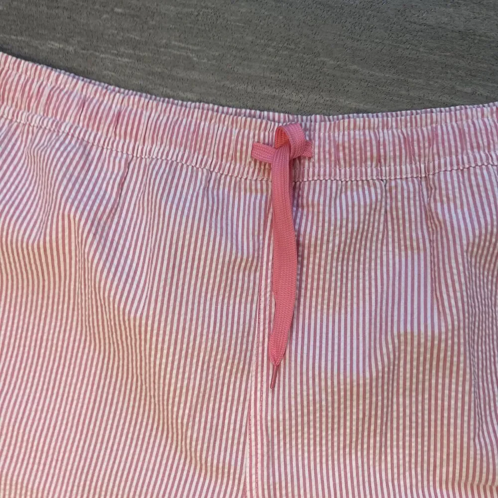 O'Rageous 2 IN 1 Shorts Seersucker Pink Stripe Size 2X-Large